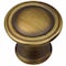 Gliderite Hardware 1 in. Antique Brass Reeded Cabinet Knob, 10PK 80110-AB-10 - alternate 1